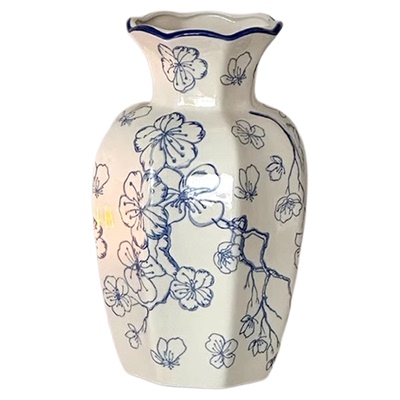 Sailing中古花瓶青花瓷新中式复古陶瓷插花瓶客厅装饰花器摆件