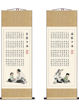中医养生医家病家十要中式装饰画