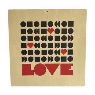嘻物所 《LOVE》咖啡角装饰画木板挂画复古波普艺术小众原创简约