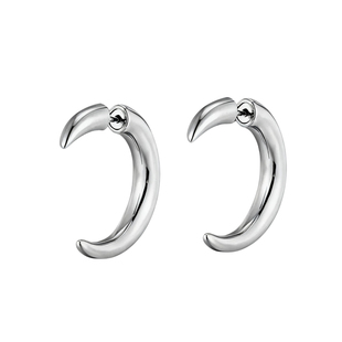 黑骨BLACKBONE 钛钢月牙耳环男嘻哈女同款欧美简约个性耳钉情侣