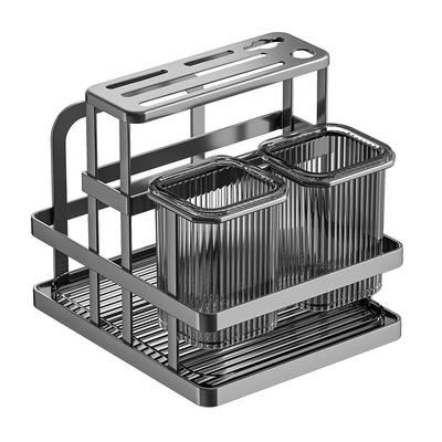 厨房刀架筷子笼置物架壁挂多功能菜板刀具一体收纳架筷笼菜刀挂式