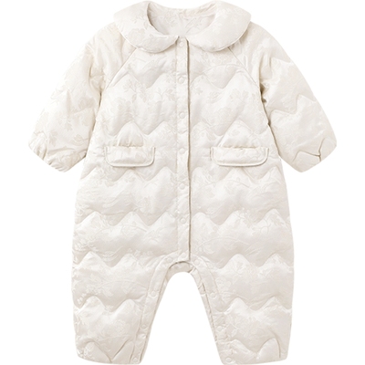 英氏男宝羽绒服连体衣秋冬保暖