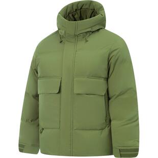 李宁户外CF溯丨短款羽绒服男士连帽宽松上衣冬季鸭绒保暖运动服