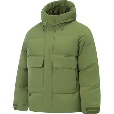 李宁户外CF溯宽松连帽男短羽绒服