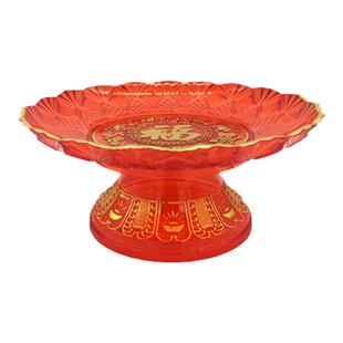 贡品盘佛前供盘果盘贡果盘家用财神供果盘上供果盘贡盘拜拜塑料盘