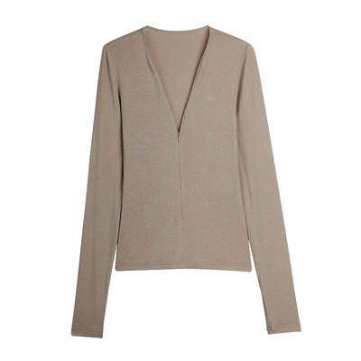 ELLE液态肌底衣V领针织打底上衣