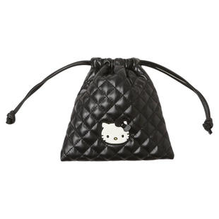 LOWRYS FARM Sanrio联名2025新款菱格Kitty抽绳收纳束口袋580254