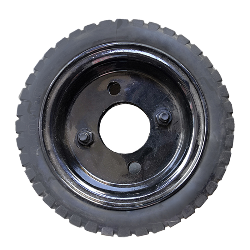 4.00-6四孔63实心轮胎低速工程电动三轮车加厚橡胶耐磨免充气轮
