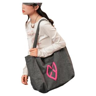 九木杂物社博物汉字甲骨文爱心单肩包大容量托特包通勤女生包袋