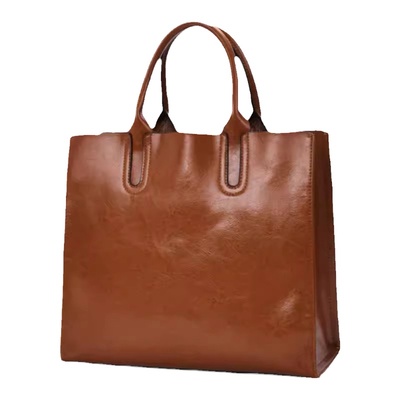 头层牛皮大托特包2025新款