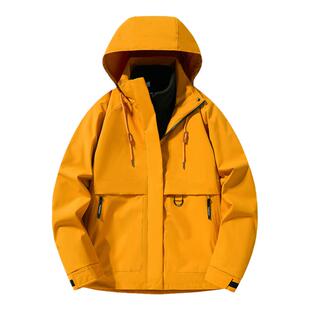 WASSUP刘亦菲黄亦玫同款登山冲锋衣女三合一防风春秋款夹克外套男