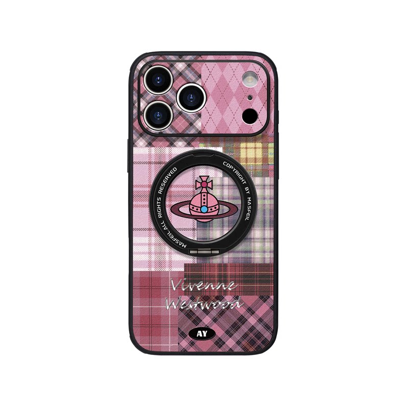 ANGYING × 酒红土星适用iPhone18Promax手机壳Ho5新款ip16磁吸带支架苹果17Pro支点套15全包13pm高级感