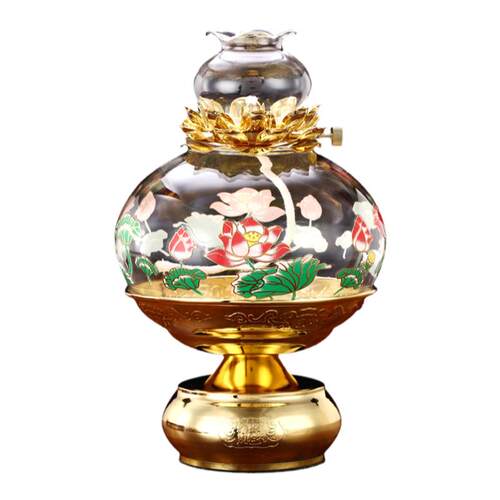 圆通佛具用品液体酥油灯供佛灯家用酥油灯座佛堂佛前长明灯苏油灯