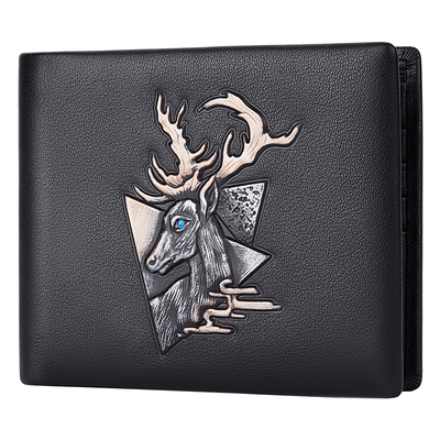 老人头男士钱包真皮短款钱夹高档感头层牛皮青年2026新款时尚皮夹