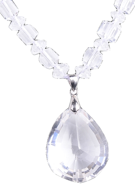 天然白水晶6A项链送女友礼物