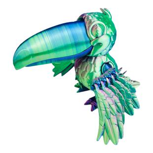 3d打印大嘴鸟巨嘴鸟仿真小鸟模型可活动关节摆件儿童玩具生日礼物