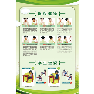 预防近视宣传海报视力保健近距远眺图海报视力保健放松睫状肌挂图