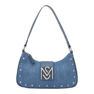 MOUSSY Cozy Fit牛仔铆钉机车包腋下手提小拎包女气质时尚设计款