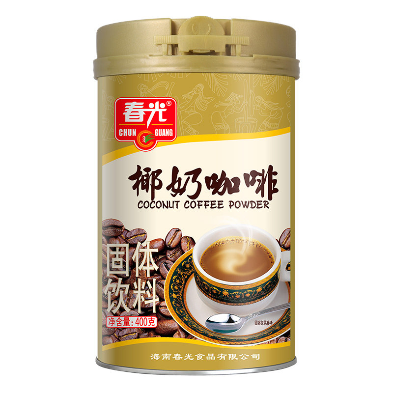大份量罐装椰奶速溶咖啡400g春光