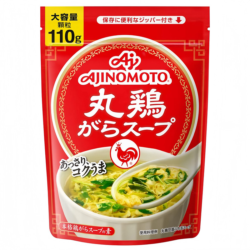 日本进口味之素丸鸡鸡汤粉鸡白汤鸡精安全味精氨基酸提鲜低盐调料
