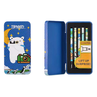 塔诺塞香味笔芯精美铁盒10支装 按动式中性笔黑色110mm笔芯学生用斑马JF可用替换水笔芯0.5巧克力香气限定款