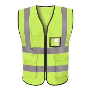 群众反光马甲夜间交通背心黄色安全服网眼定制logo男款防静电工地