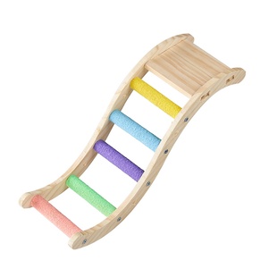 yee鹦鹉玩具彩虹爬梯站台攀爬绳玄凤牡丹虎皮专用磨爪啃咬站棍