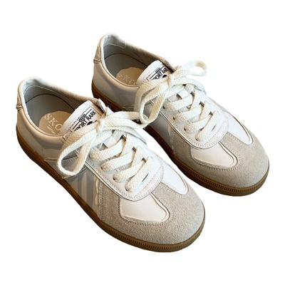 板鞋休闲厚底真皮系带德训鞋