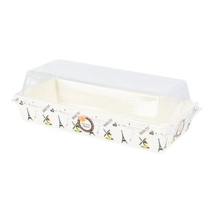 三明治包装盒脏脏包盒纸塑泡芙盒肉松小贝班戟正方蛋糕盒打包盒子