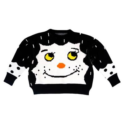 小蜜糖卡通风针织女宝宝猫咪童装