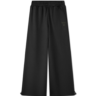 斯凯奇2025秋冬新款女士舒适布长裤休闲运动裤直筒阔腿裤百搭卫裤