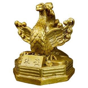 纯黄铜四方神兽摆件铜青龙白虎朱雀玄武四神兽一套家居工艺品摆件