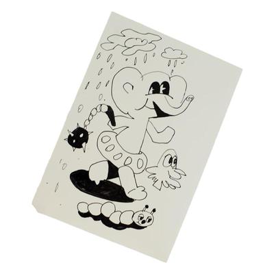 手绘空白贺卡纸卡片明信片品唐