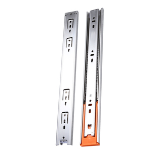 不锈钢三节轨道抽屉滑导钢珠静音缓冲阻尼自动闭合超加长5560厘米