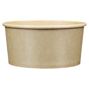 加厚一次性牛皮纸碗圆形打包盒沙拉碗水果切盒子商用带盖外卖餐盒