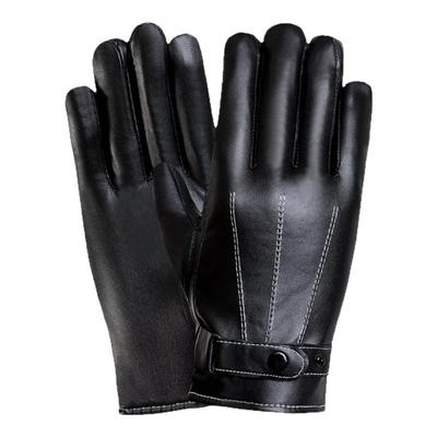 冬季骑行加绒皮手套保暖