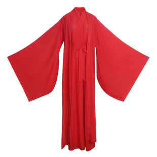 汉服夏女学生东方不败林青霞同款红色雪纺飘逸仙气中国风古风摄影