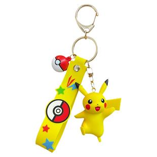 2025年新款宝可梦皮卡丘汽车钥匙扣链精致女生情侣挂饰品书包挂件