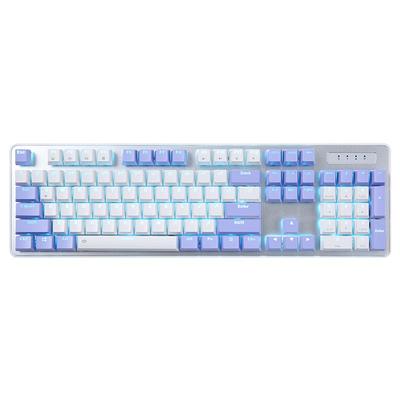 达尔优白紫有线无线2.4g机械键盘