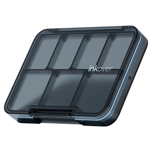 小药盒便携式随身迷您药物分装盒密封防潮轻奢质感药品药片收纳盒