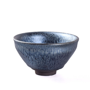 建盏点茶盏抹茶茶道12.5cm兔毫乌金釉宋代点工具全套茶艺道具大号