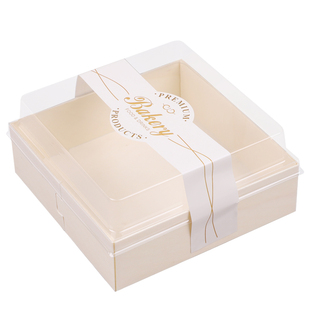 烘焙包装盒木质甜品盒西点打包盒雪媚娘三明治蛋挞盒子透明蛋糕盒