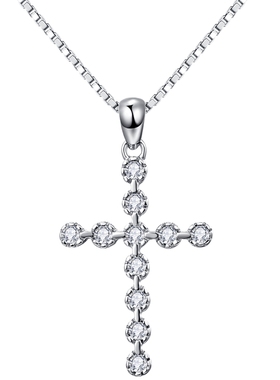 纯正s925镀白金男女时尚刻字项链