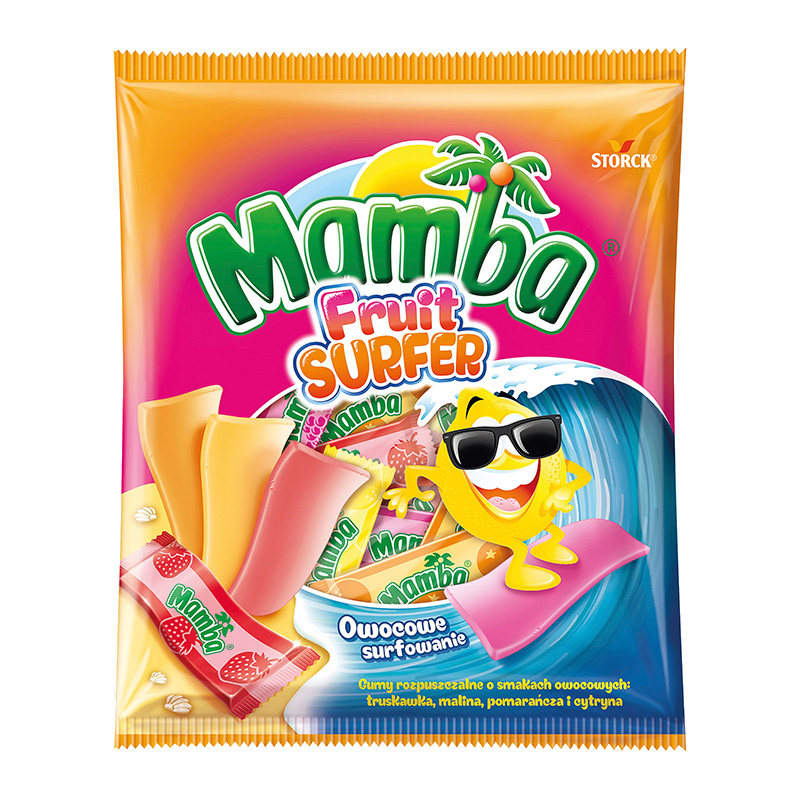 【超级立减】Mamba进口趣浪混合水果味咀嚼软糖儿童糖果零食140g 水果软实拍商品图