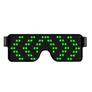 蹦迪LED蓝牙科幻未来发光眼镜抖音网红墨镜酒吧夜店拍照神器道具