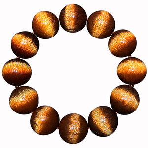 巴西天然铜发晶手链红顺发金钛晶猫眼石男女黄铜发晶手串貔貅水晶