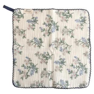 日式碎花纯棉纱布擦手巾厨房清洁抹布洗碗巾吸水小方巾餐巾垫布