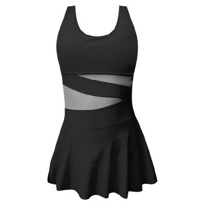 ook连体泳衣女裙式遮肚显瘦专业