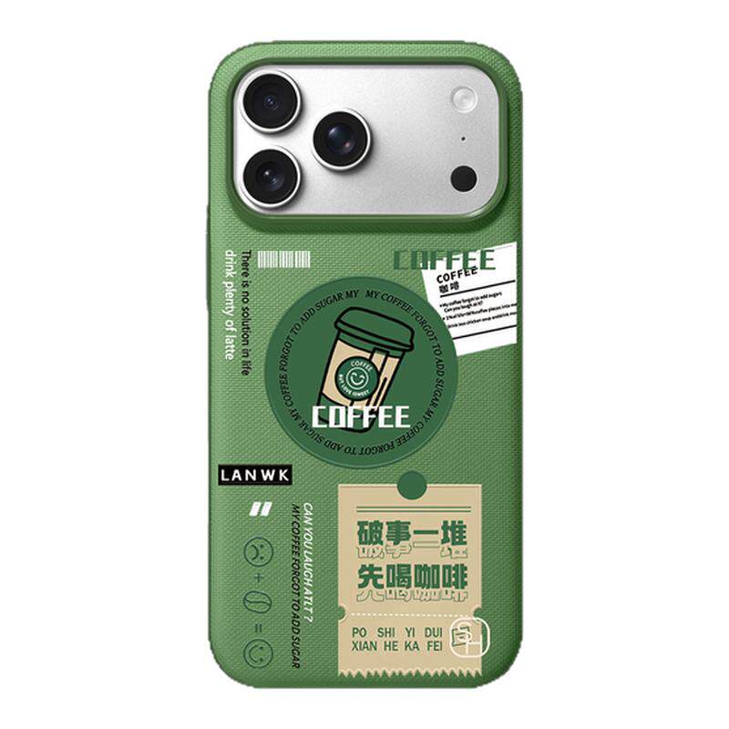 SHEHENG ×先喝咖啡适用苹果17promax手机壳好看新款iPhone17Pro官网同款磁吸简约带卡包潮牌保护套ko1轻奢