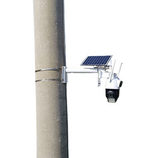 太阳能板监控支架电线杆固定摄像头支架抱箍灯杆加长支架球机抱柱